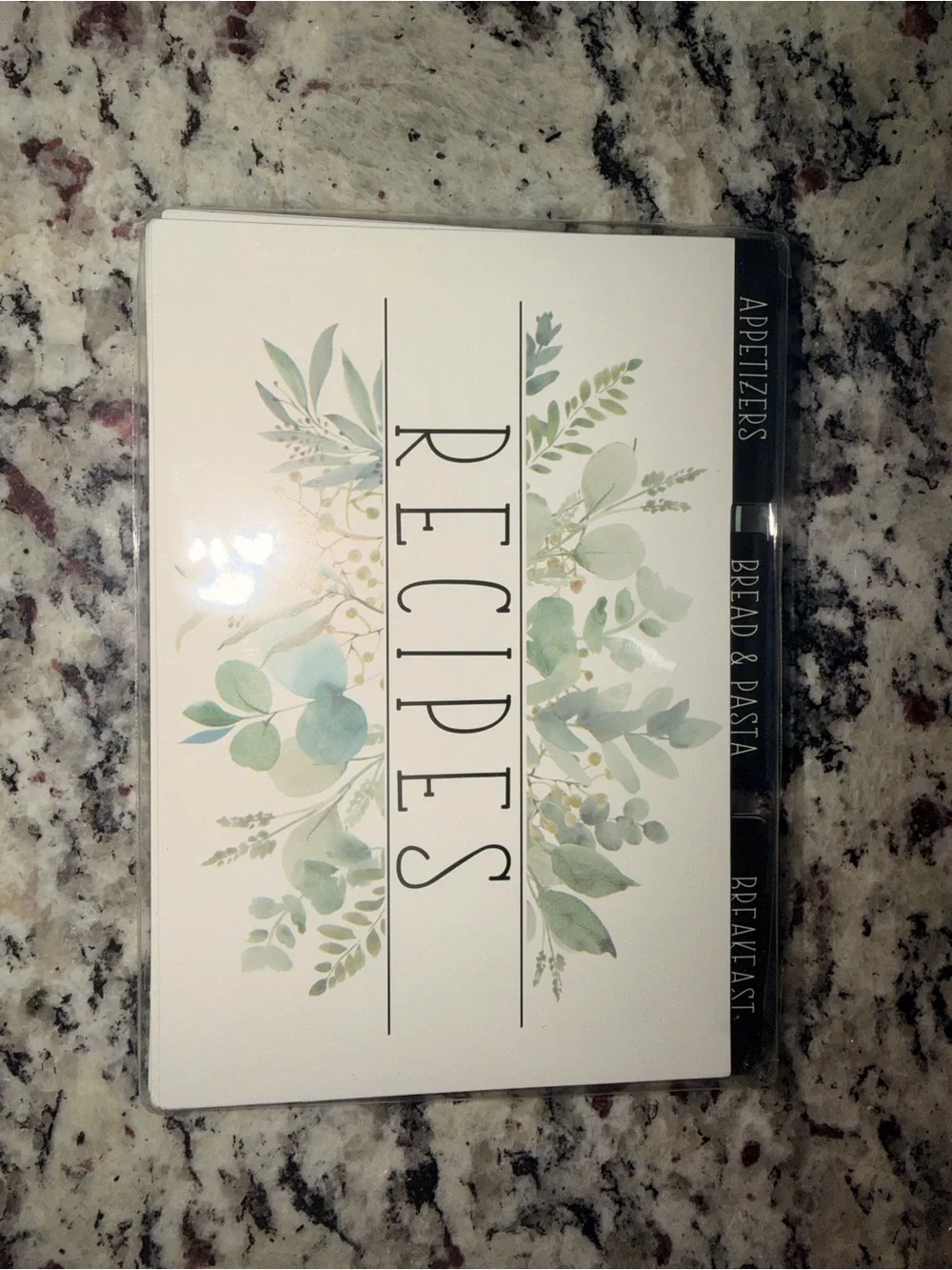 Hobby Lobby Recipe Tin Box - White and Black